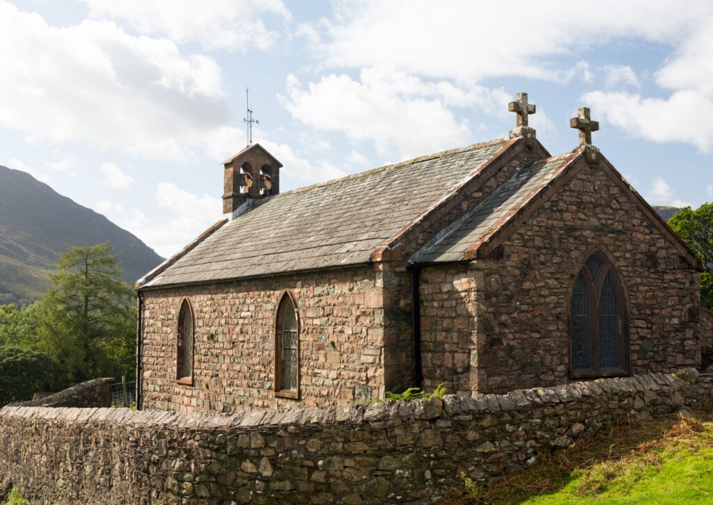 Old church nestled in the Lake District