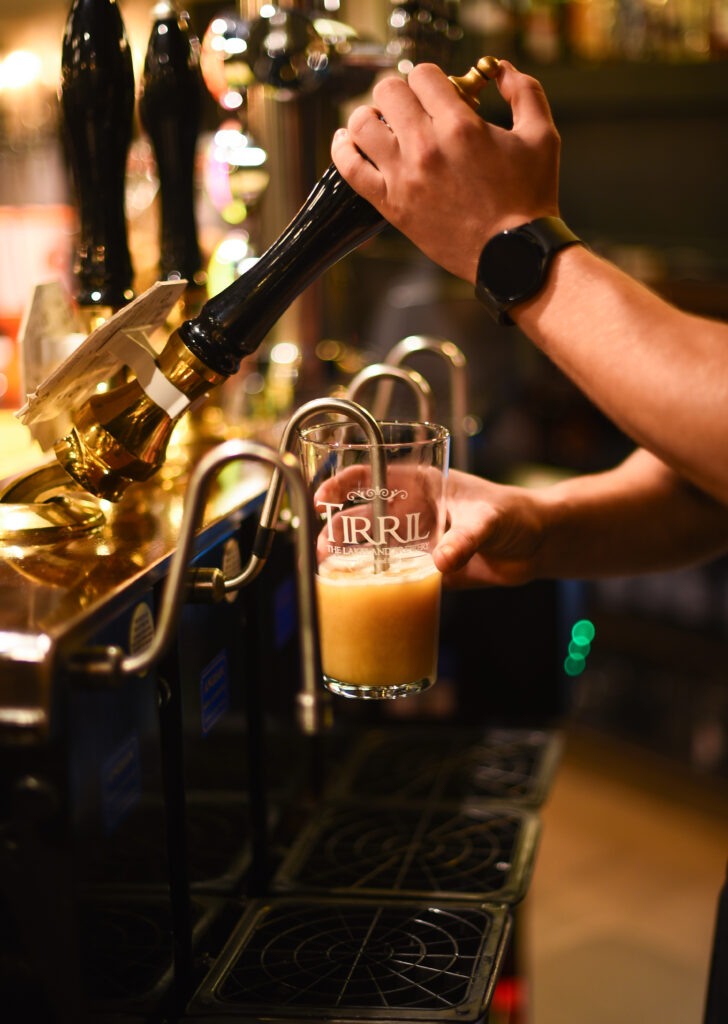 Pouring a pint of Tirril